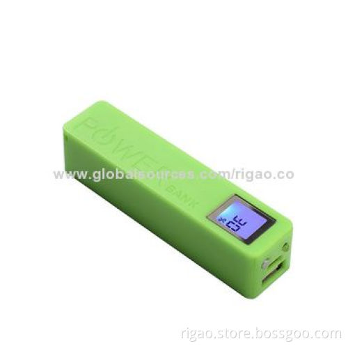 LED screen 2,600mAh power bank with chain ring